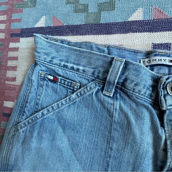 Tommy Hilfiger Womens Denim Jeans Distressed High Waist Boho Jorts - Picture 3 of 12